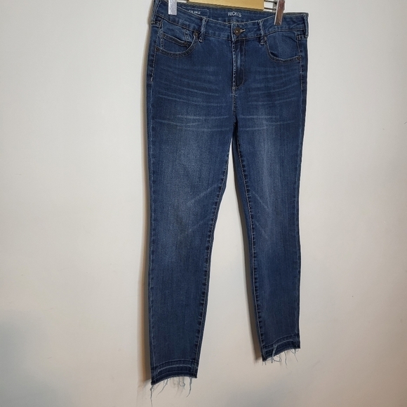 Ricki Revolution Slim Ankle Frayed Hem Jeans Size 6 - Picture 10 of 10